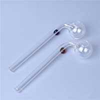 Los mejores  - RORA 10pcs Fumar Dogo Tubos de quemadores de Aceite de Vidrio Curvo al por Mayor con Tubos de Vidrio de equilibrador…